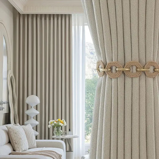 Modern Chenille Living Room Curtains