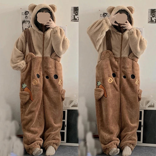 Flannel Anime Onesie for Adults