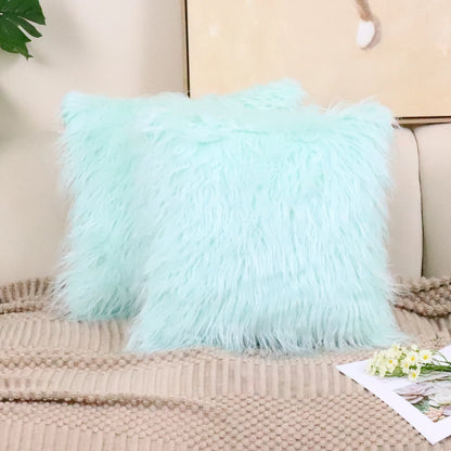 2 Piece White Plush Pillowcase
