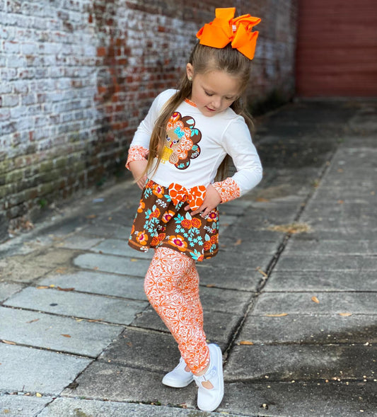 Ann Loren Floral Turkey Tunic & Leggings