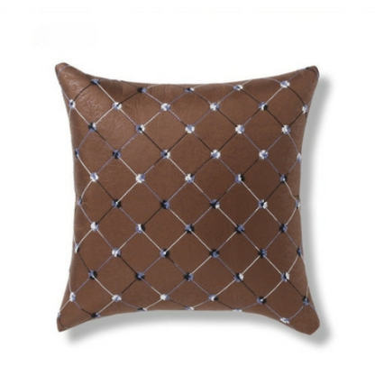 Fashion Grid Bed Sofa Throw Pillow