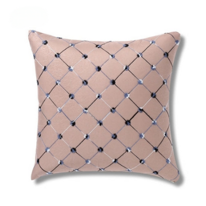 Fashion Grid Bed Sofa Throw Pillow