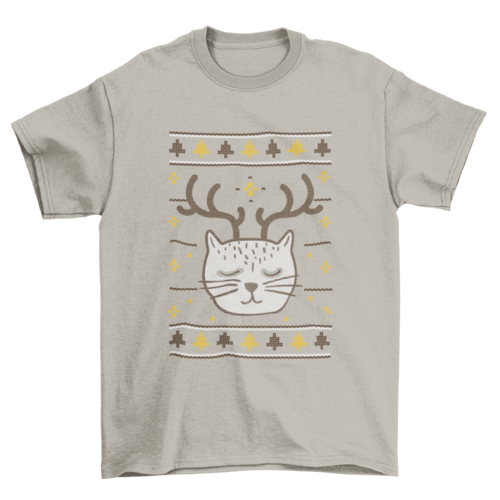 Christmas Ugly Sweater Cat T-shirt