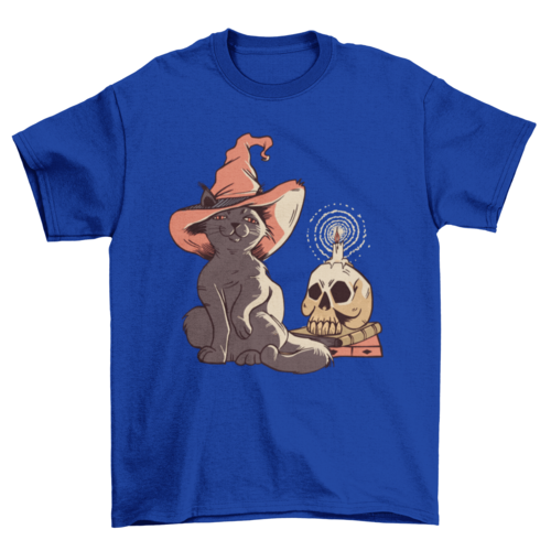 Halloween Witch Cat T-shirt