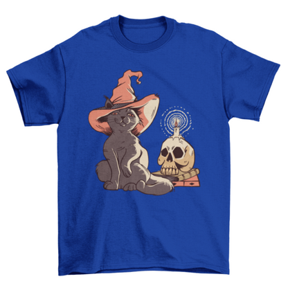 Halloween Witch Cat T-shirt