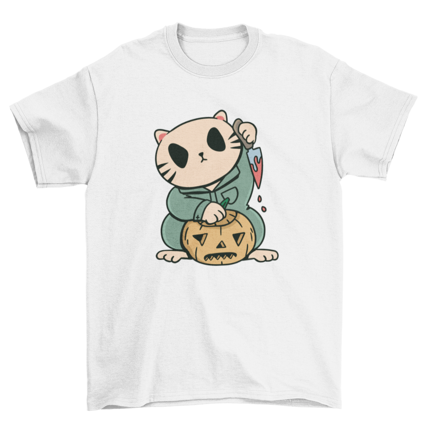 Halloween Cat Character T-Shirt