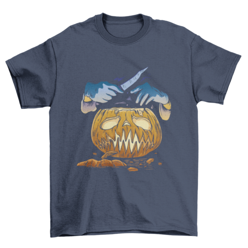 Pumpkin and Knife Hands T-shirt