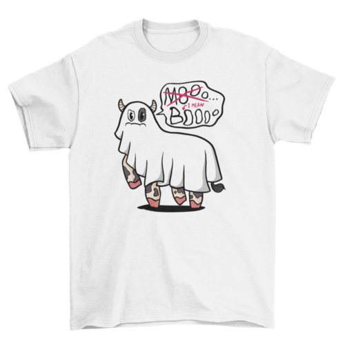 Ghost Cow Funny Halloween T-Shirt