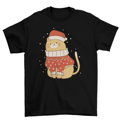 Cat in Christmas Sweater T-shirt