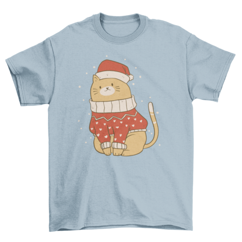 Cat in Christmas Sweater T-shirt