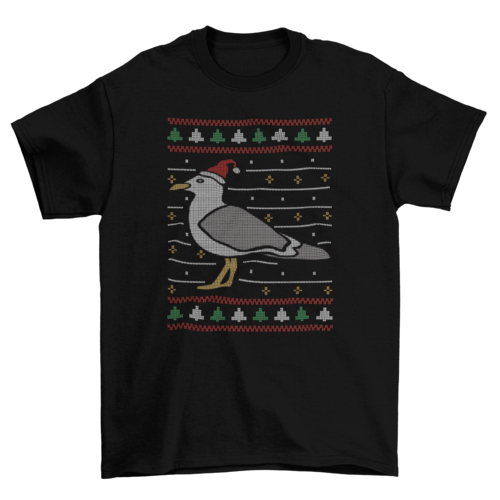 Seagull Ugly Christmas Sweater T-Shirt