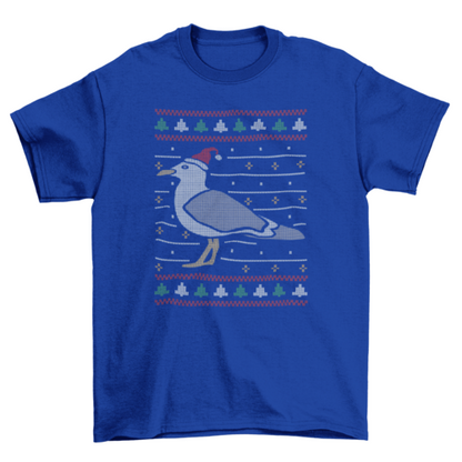 Seagull Ugly Christmas Sweater T-Shirt