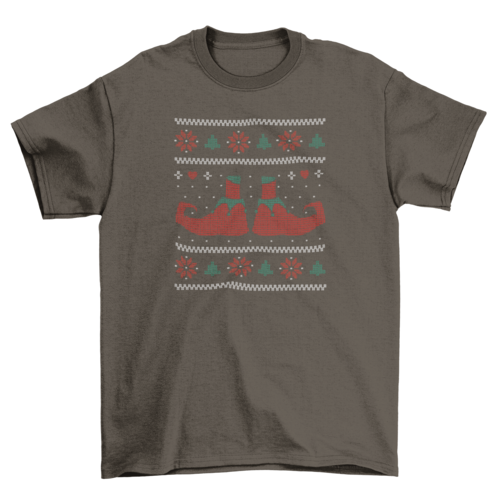 Ugly Christmas Sweater Elf T-Shirt