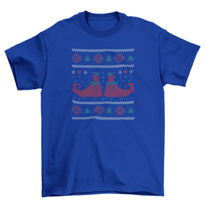 Ugly Christmas Sweater Elf T-Shirt