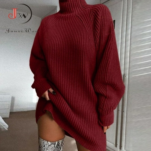 Oversized Knitted Sweater Dress