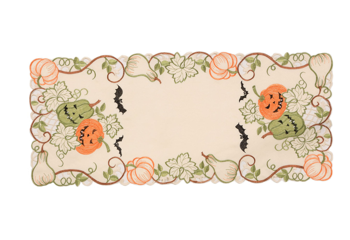 Halloween Jack-O-Lanterns Table Runner