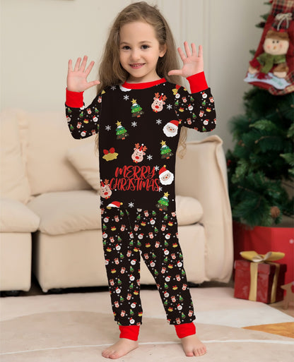 Matching Xmas Family Pajamas Set - Deer Santa Print