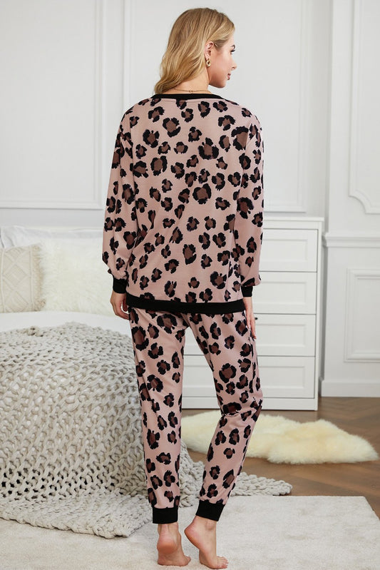 Leopard Print Loungewear Set