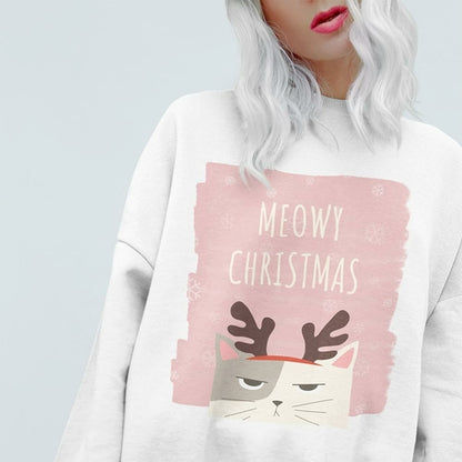 Women's Meowy Christmas Sweatshirt