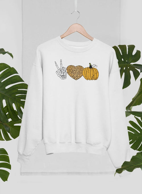 Peace Love Halloween Sweatshirt