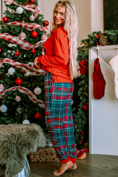 ALL IS BRIGHT Plaid Christmas Pajamas Set