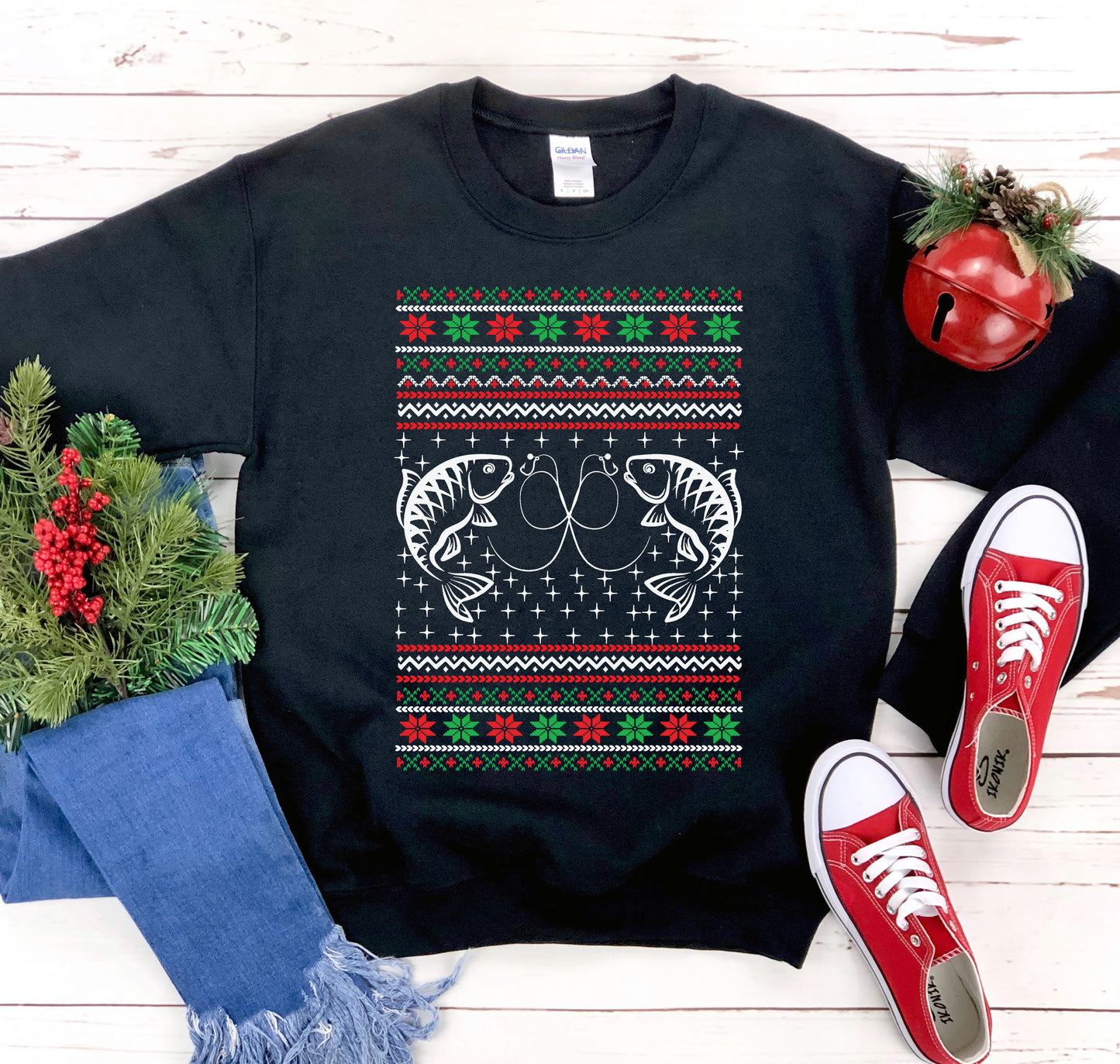 Fish Ugly Christmas Sweatshirt