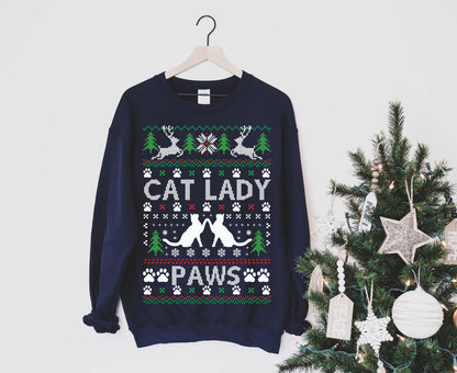 Cats Paw Ugly Christmas Sweatshirt