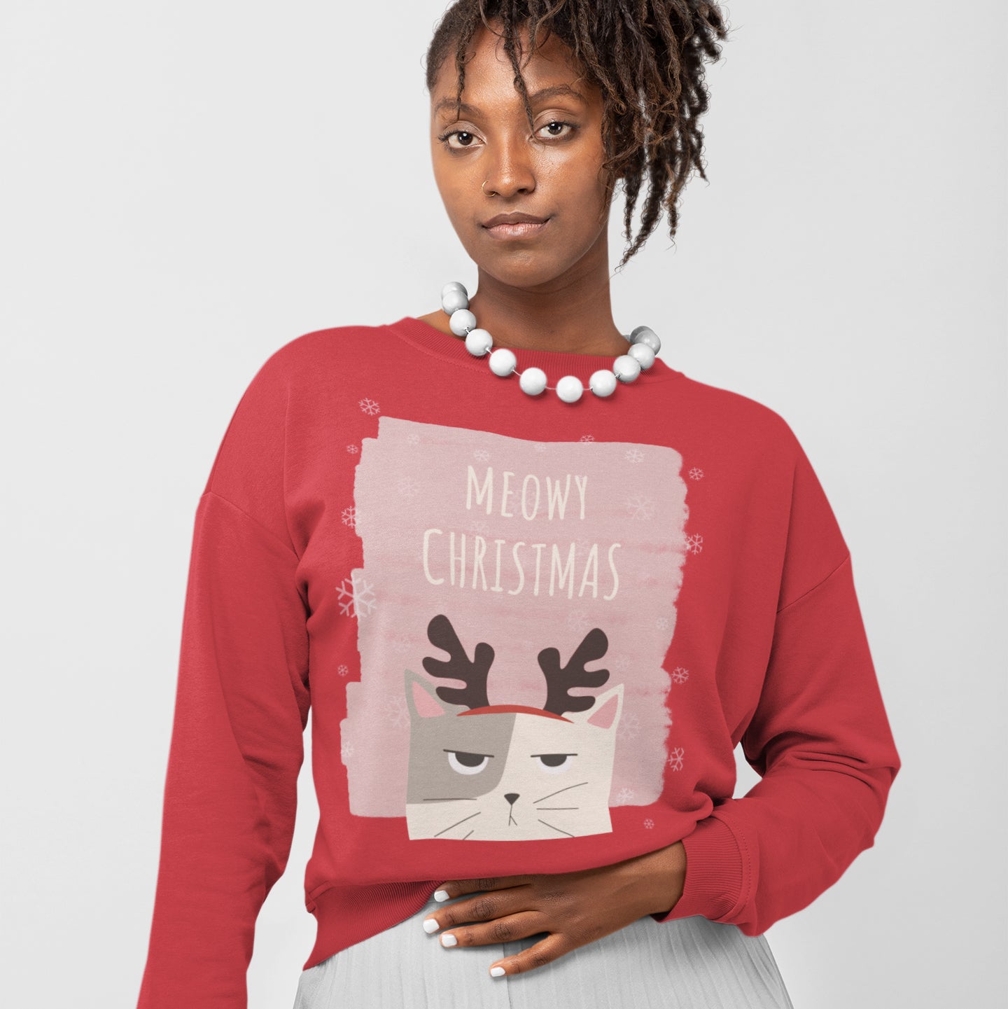 Women's Meowy Christmas Sweatshirt