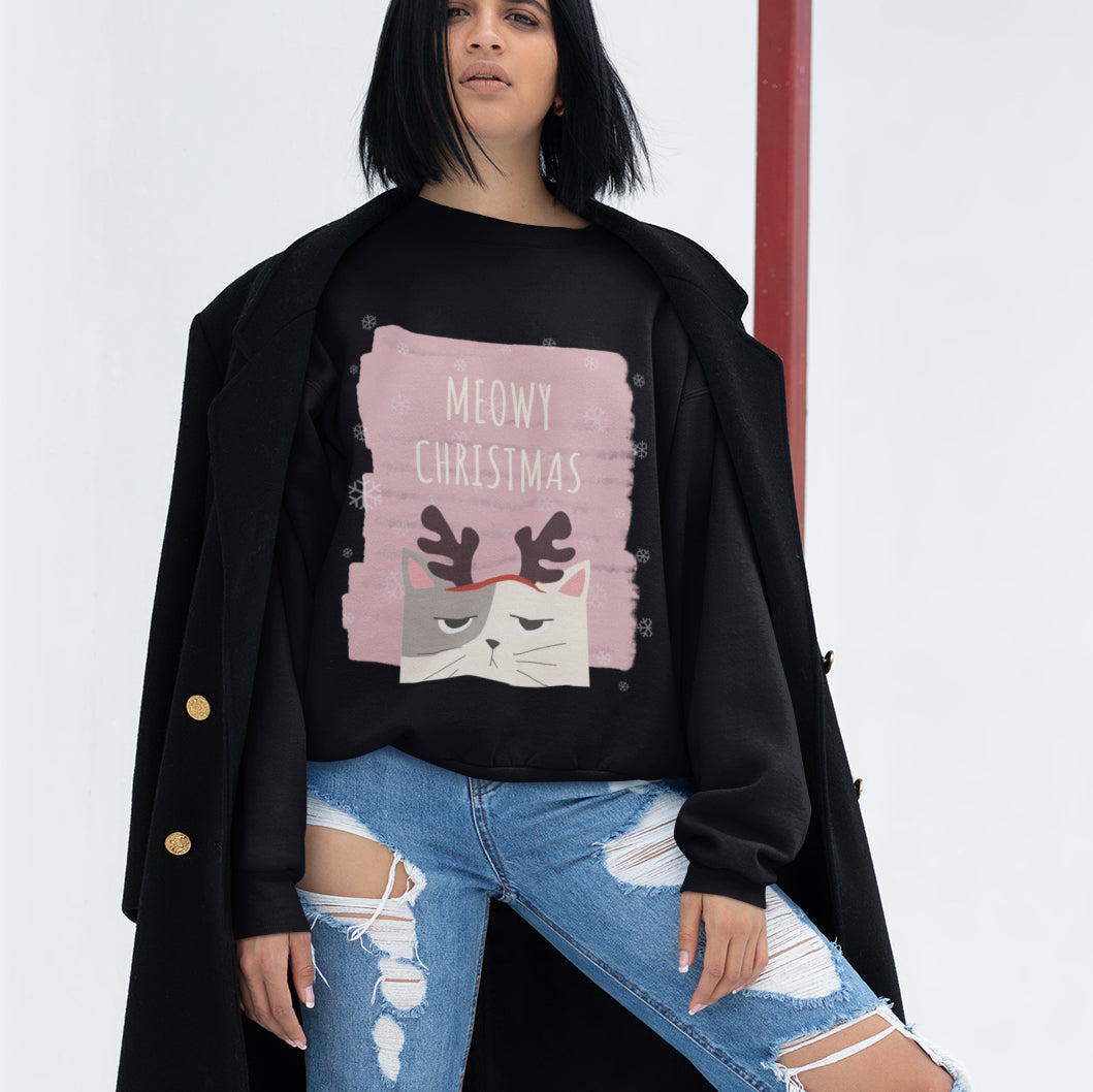 Women's Meowy Christmas Sweatshirt