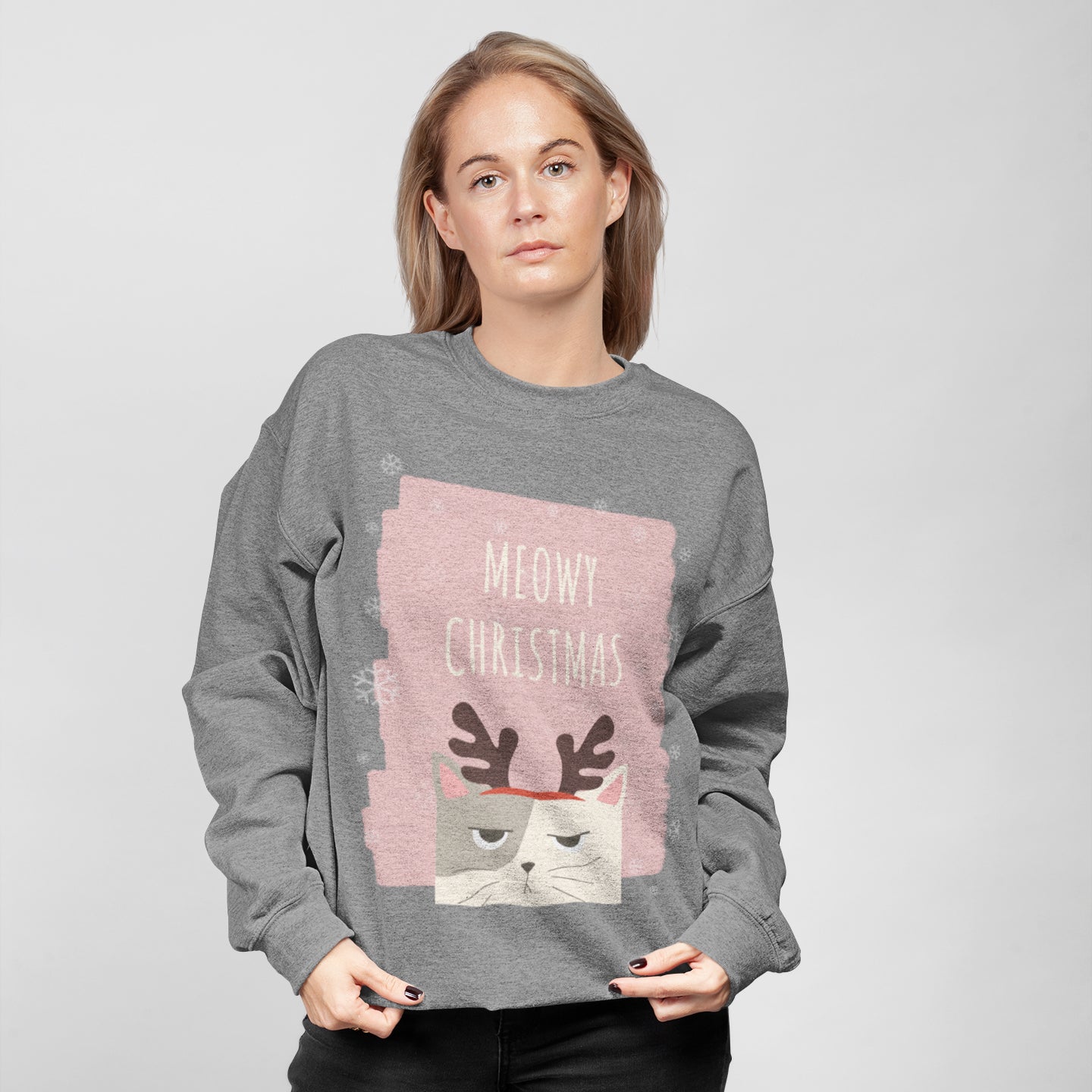 Women's Meowy Christmas Sweatshirt