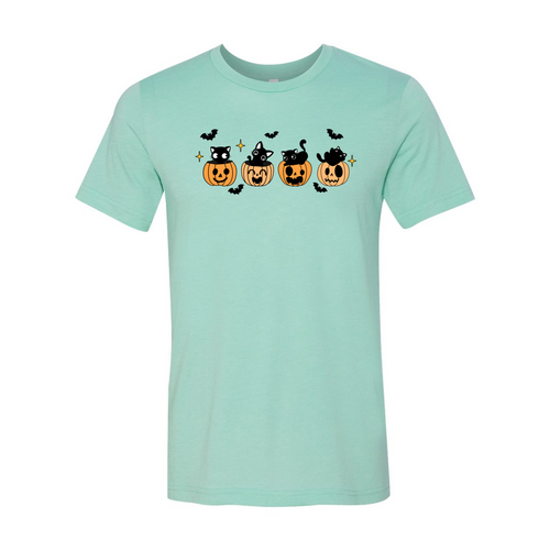 Black Cat Pumpkin Halloween Shirt