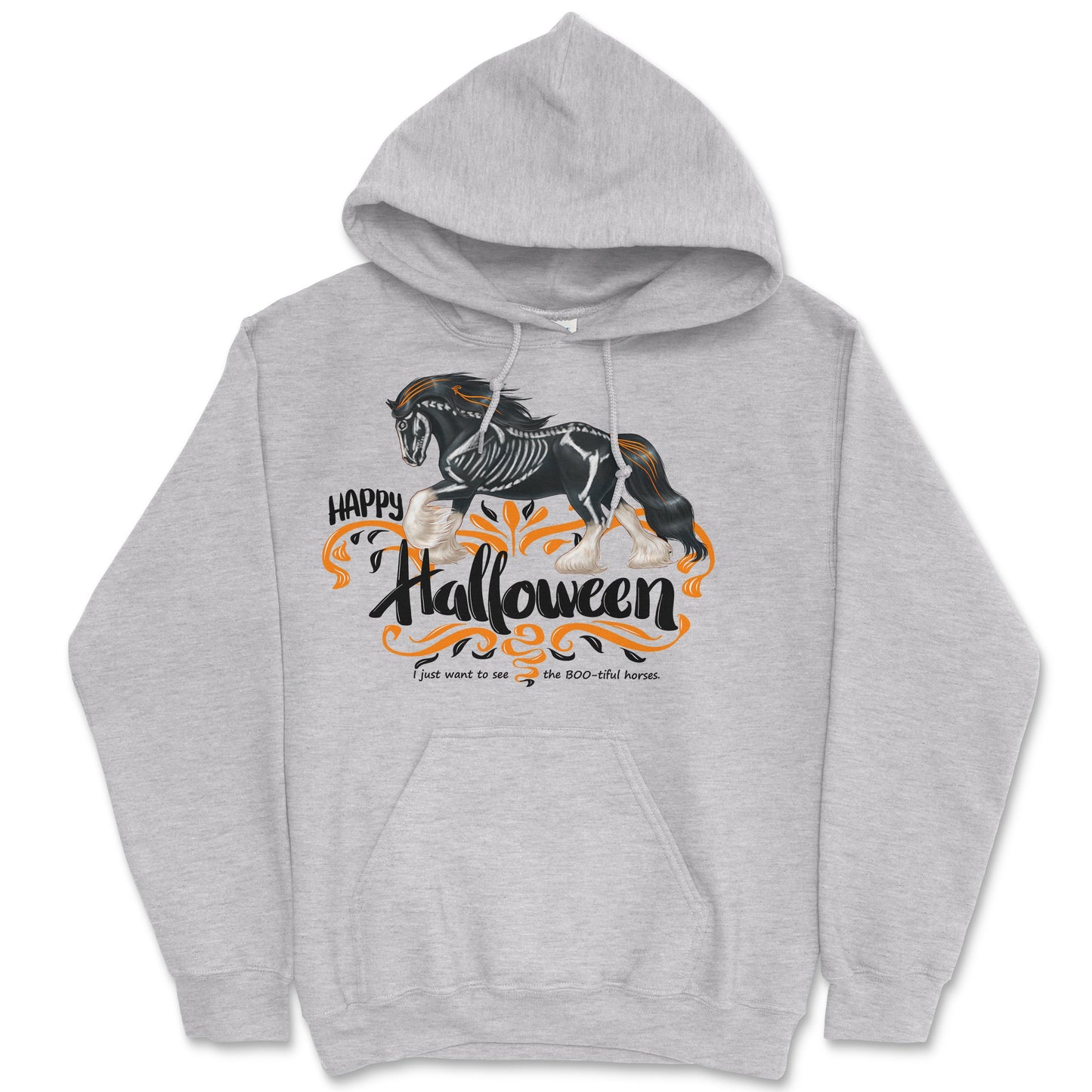 Happy Halloween BOO-tiful Gypsy Horse Hooded Sweatshirt