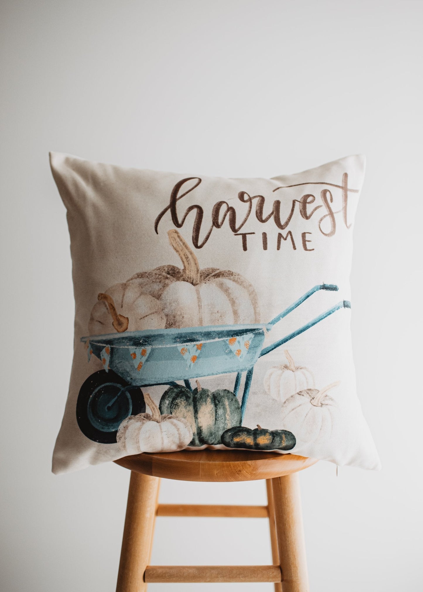 Give Thanks Pumpkin Wagon Pillow