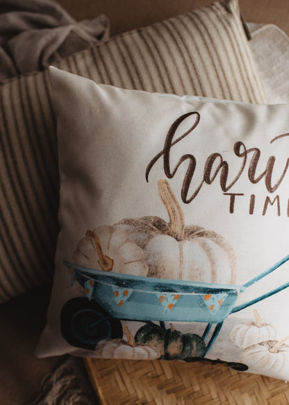 Give Thanks Pumpkin Wagon Pillow