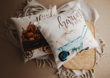 Give Thanks Pumpkin Wagon Pillow