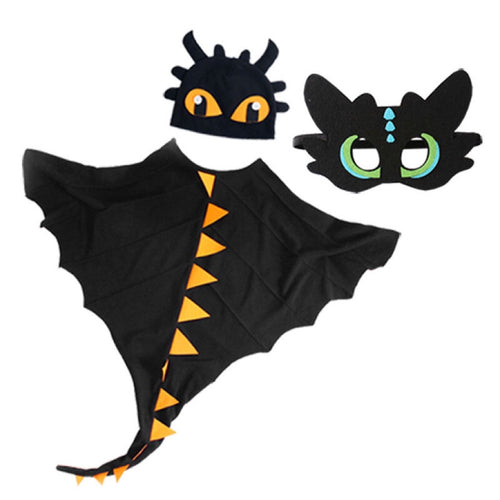 Halloween Dinosaur Cloak, Hats, and Mask Cosplay Costume