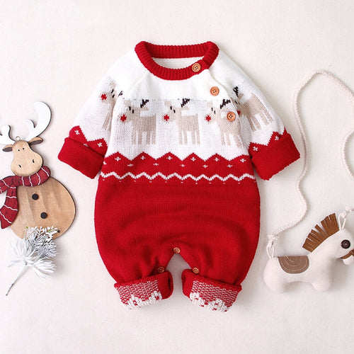 Baby Ugly Christmas Sweater Design Romper