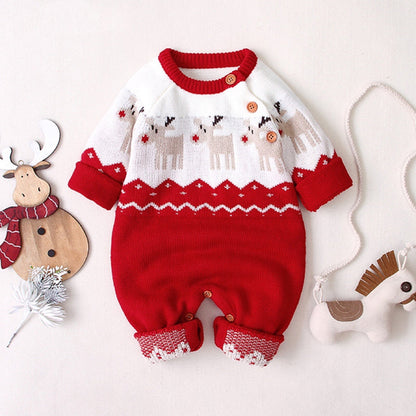 Baby Ugly Christmas Sweater Design Romper