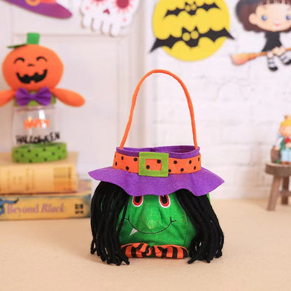 Halloween Witch Pumpkin Tote Bag