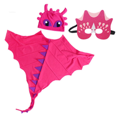 Halloween Dinosaur Cloak, Hats, and Mask Cosplay Costume