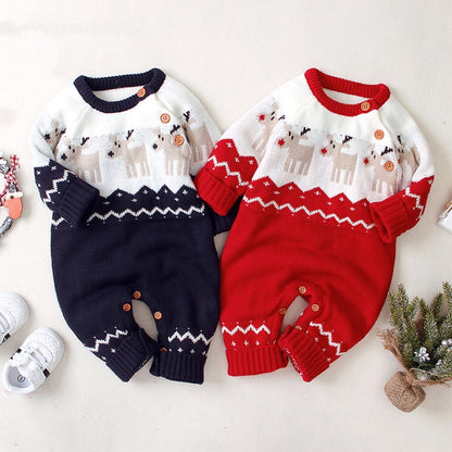 Baby Ugly Christmas Sweater Design Romper